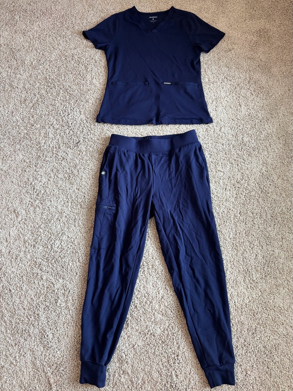 Jaanuu Navy Jogger Scrub Set